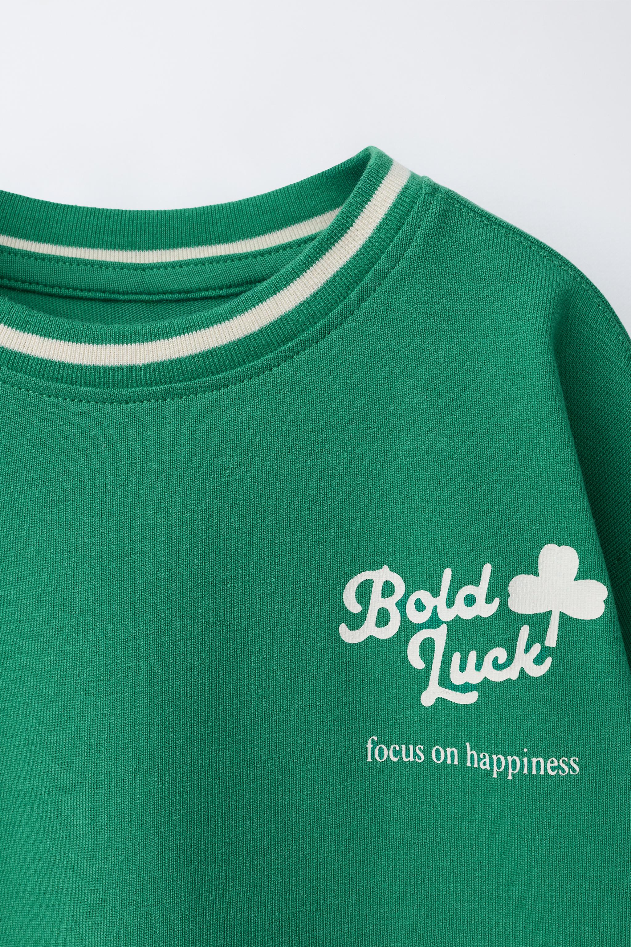 TEXT AND CLOVER T-SHIRT